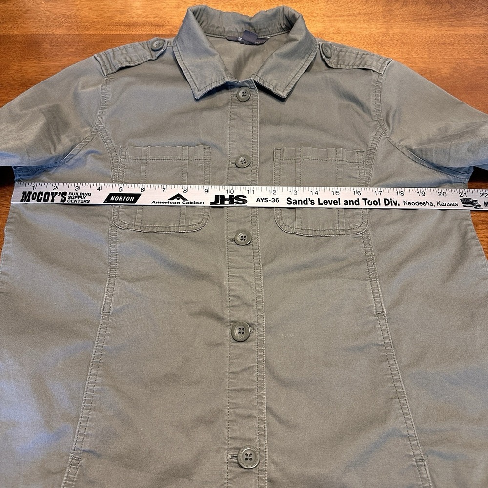 Eddie Bauer Women's Utility Field Jacket Green Military Lightweight Casual Large - Picture 8 of 9